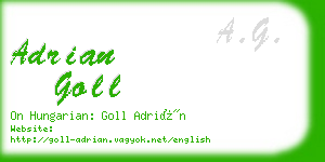 adrian goll business card